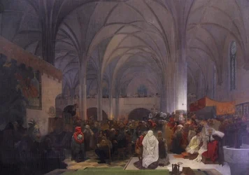 Master Jan Hus Preaching at the Bethlehem Chapel: Truth Prevails